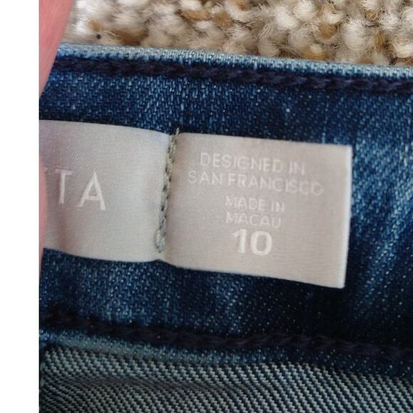 ATHLETA Sculptek Skinny Stretch Raw Hem Ankle Jeans Size 10 - Picture 6 of 12